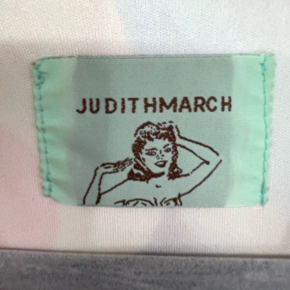 Judith March Cowl Neck Racerback Retro Pattern Dress Women's Size S Multicolor - Picture 6 of 7